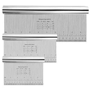 Купить Набор шпателей для теста Stainless Steel 15/20/30 см с мерной шкалой (3 шт) - Фото 1 Набор шпателей для теста Stainless Steel 15/20/30 см с мерной шкалой (3 шт) - Фото 1