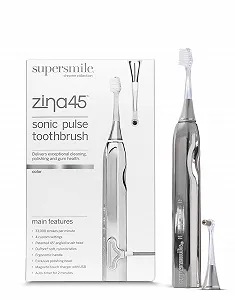 Електрична звукова зубна щітка Supersmile Zina45 Срібляста - Фото 1
