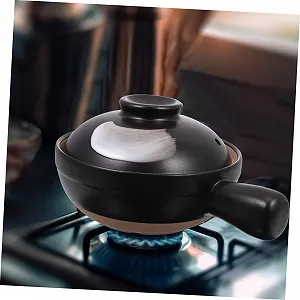 Кастрюля керамическая TOYANDONA с крышкой малая энергосберегающая жаростойкая synthetic.ua - Фото 1