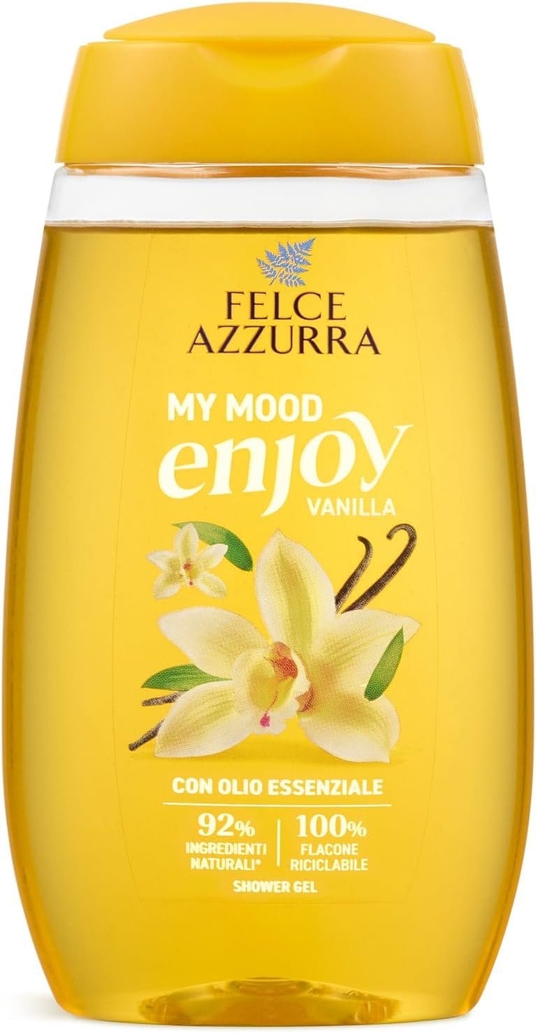 Гель для душу Felce Azzurra Doccia My Mood Enjoy Vanilla для м'якої шкіри 250 мл 2 шт. та брелок Beni Culinari, фото №1