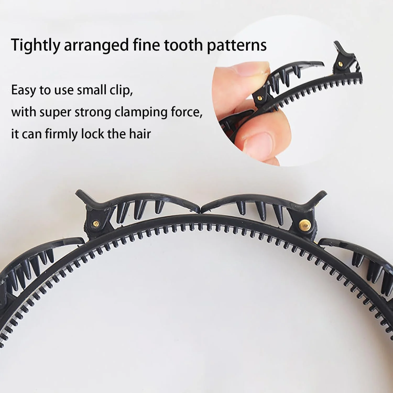 Набір з 2 обручів для волосся з затискачами, фото №3 Набір з 2 обручів для волосся з затискачами, фото №3