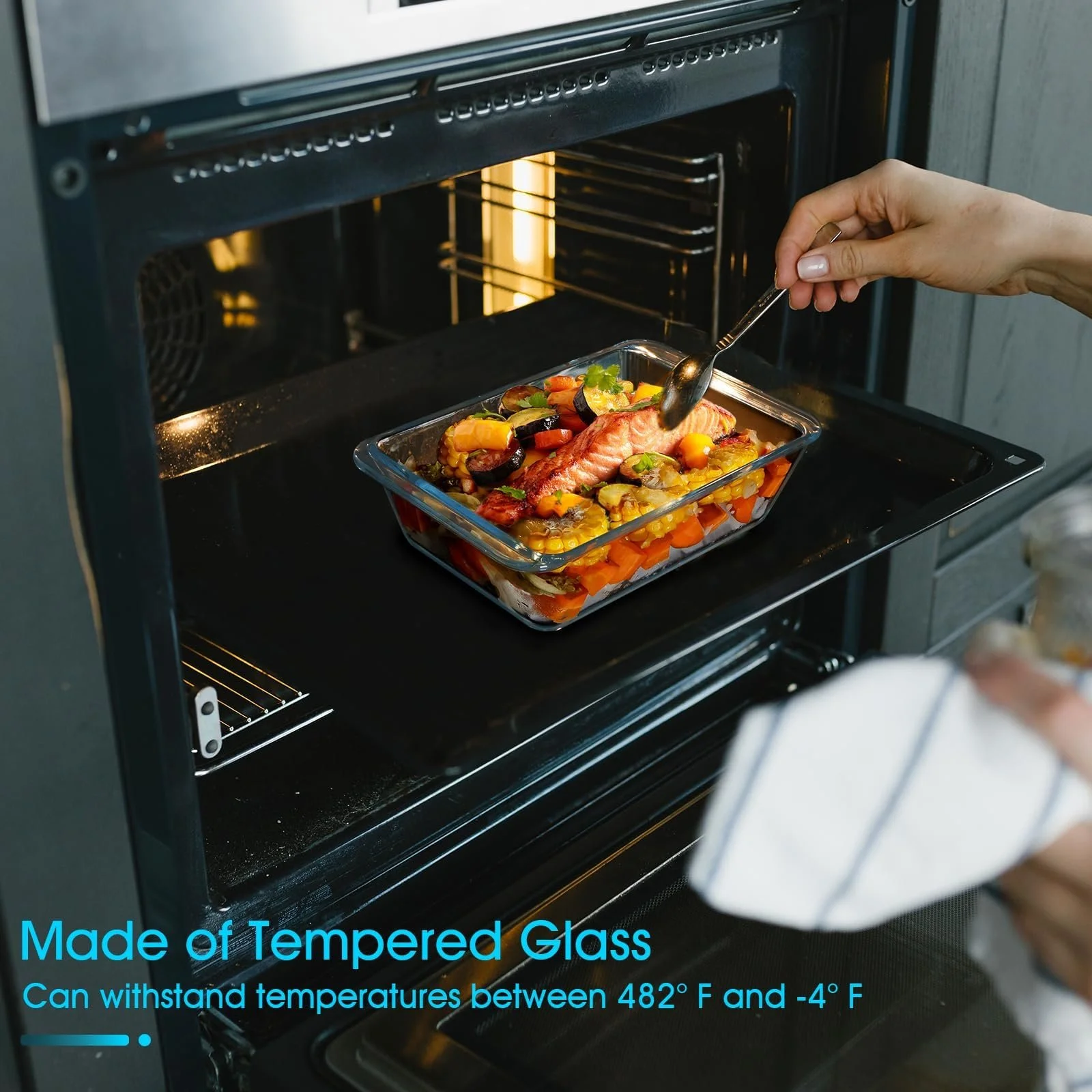 Форма для запекания NUTRIUPS Глубокая стеклянная 20 x 15 x 6 см 1.4 л, фото №6