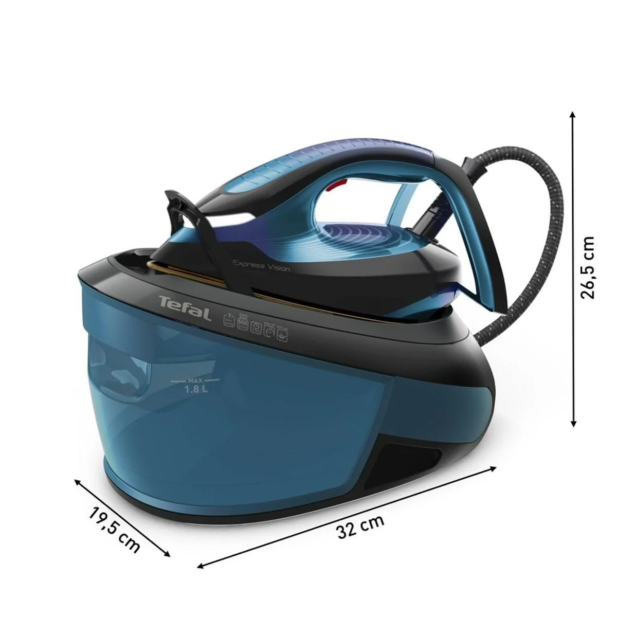 Парогенератор Tefal Express Vision SV8151 2800 Вт 1.8 л Durilium AirGlide Autoclean Синий, Черный, SV8151E0, фото №6