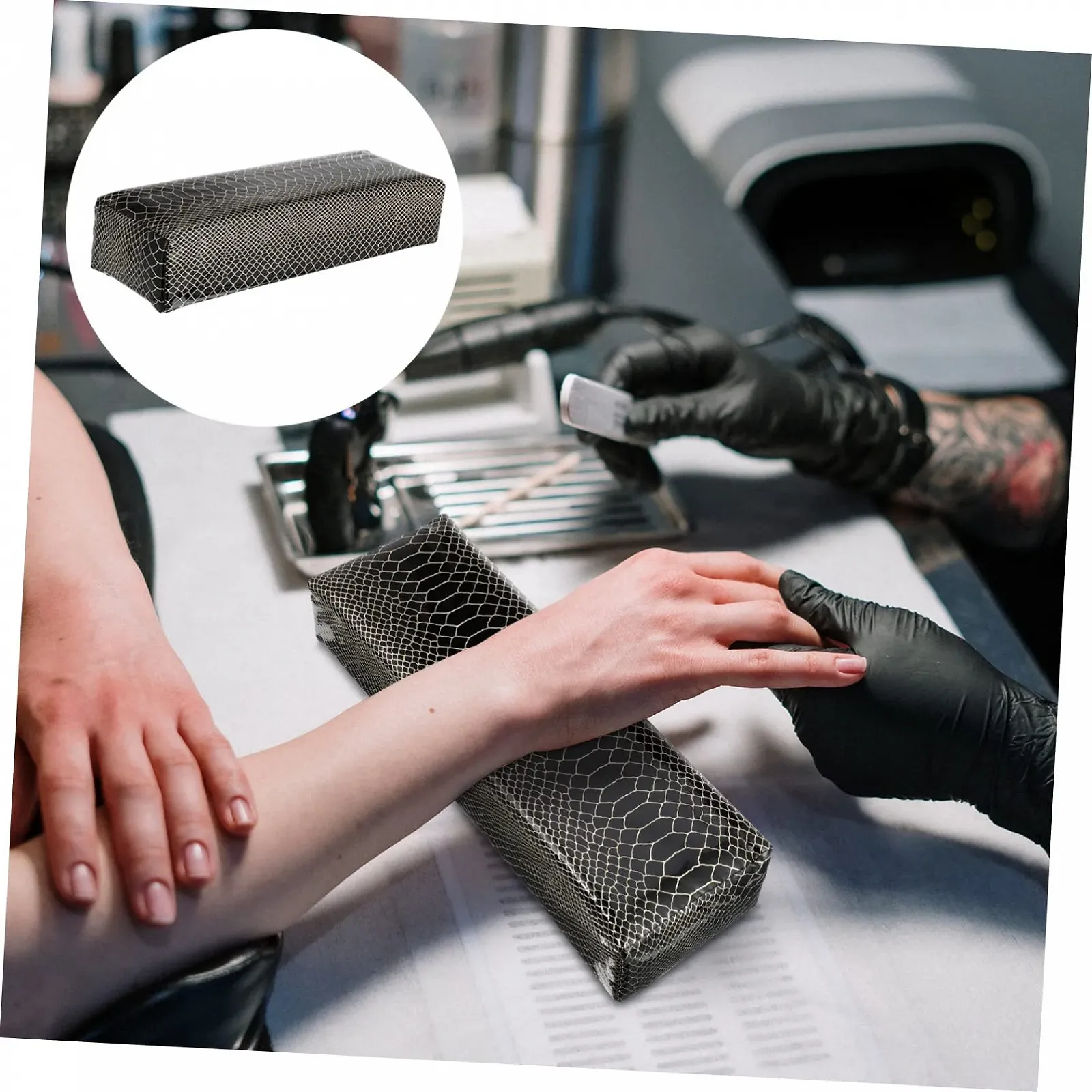 Підставка для рук VALICLUD, 1 шт., з PU шкіри, водонепроникна та нековзна, фото №4