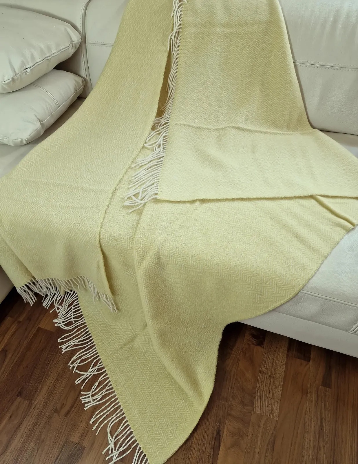 Плед STTS International Tirol вовняний, 100% натуральна вовна, 140 x 200 см, жовтий, фото №3