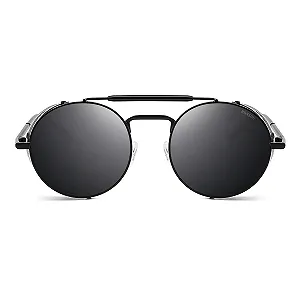 Сонцезахисні окуляри Круглі Ronsoui Steampunk Polarised Vintage Ретро UV400 Захист Металева оправа synthetic.ua - Фото 1