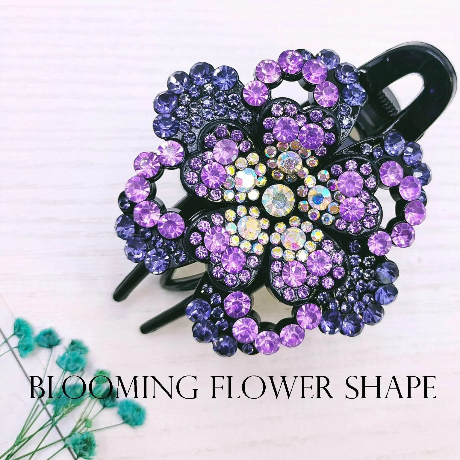 Велика заколка для волосся French Flat Head Rhinestone Clip, вигнута, заколка-алігатор, гумка для укладання сегментів (фіолетова, 8.9 см), фото №2 Велика заколка для волосся French Flat Head Rhinestone Clip, вигнута, заколка-алігатор, гумка для укладання сегментів (фіолетова, 8.9 см), фото №2