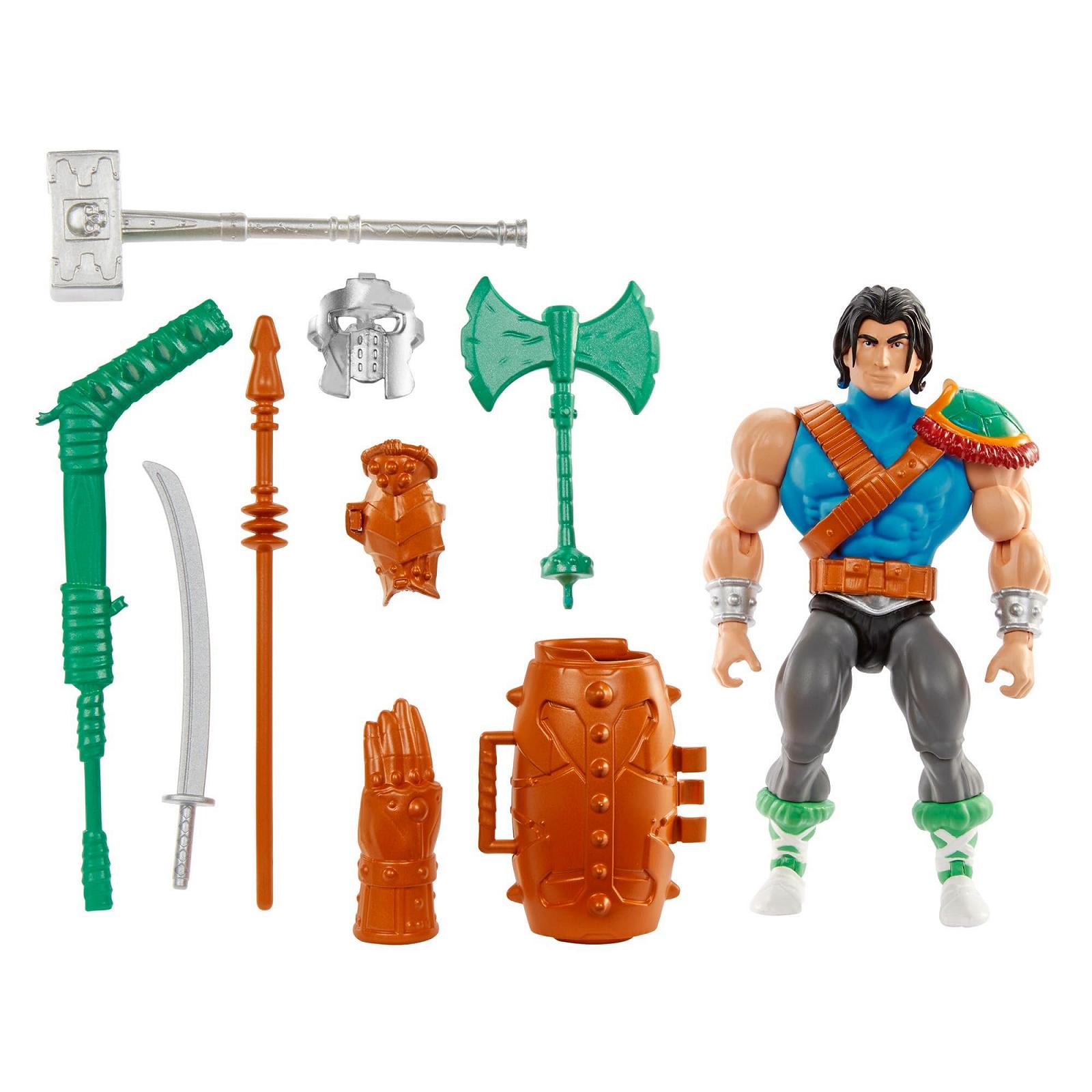 Фігурка Masters of the Universe Origins Turtles of Grayskull Кейсі Джонс, 16 точок руху, броня та зброя, кросовер TMNT & MOTU, різнокольоровий, фото №1