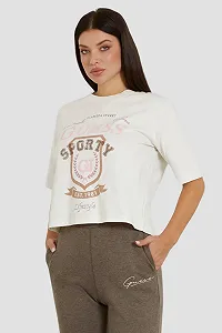 Жіноча футболка GUESS Activewear V4RP36KBSL0 / Біла / Розмір S synthetic.ua - Фото 1