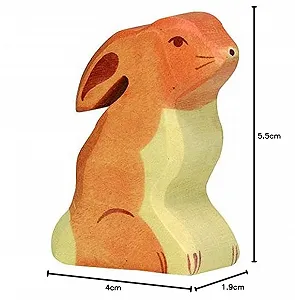 Дерев'яна фігурка Holztiger Sitting Hare synthetic.ua - Фото 1