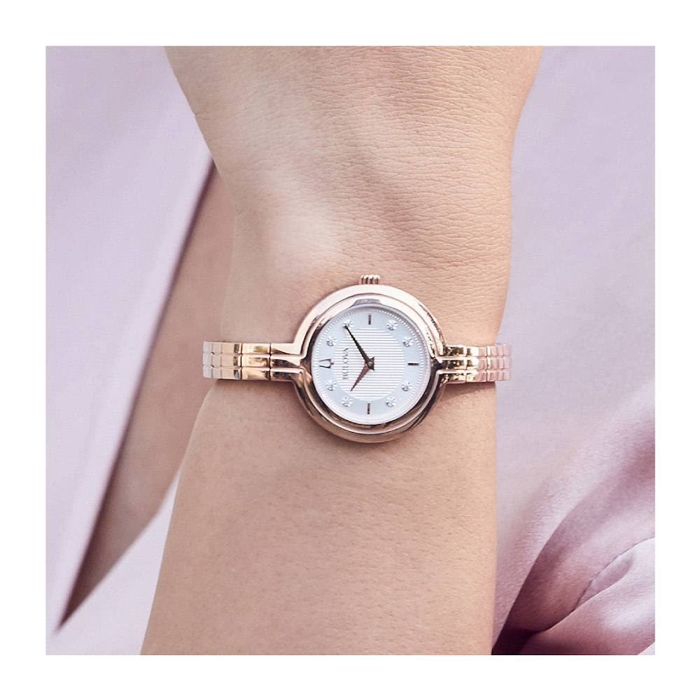 Женские часы Кварцевый браслет Bulova Rhapsody с бриллиантами, фото №4