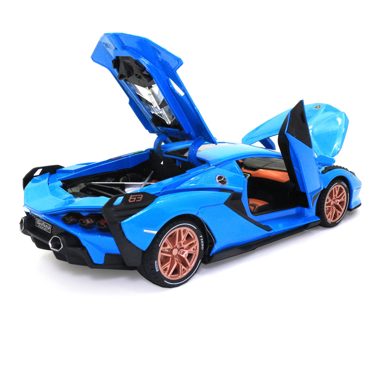 Игрушечная машинка металлическая Lamborghini Sian АвтоЕксперт Ламборджини Сиан свет звук 20*8*5 см, фото №6