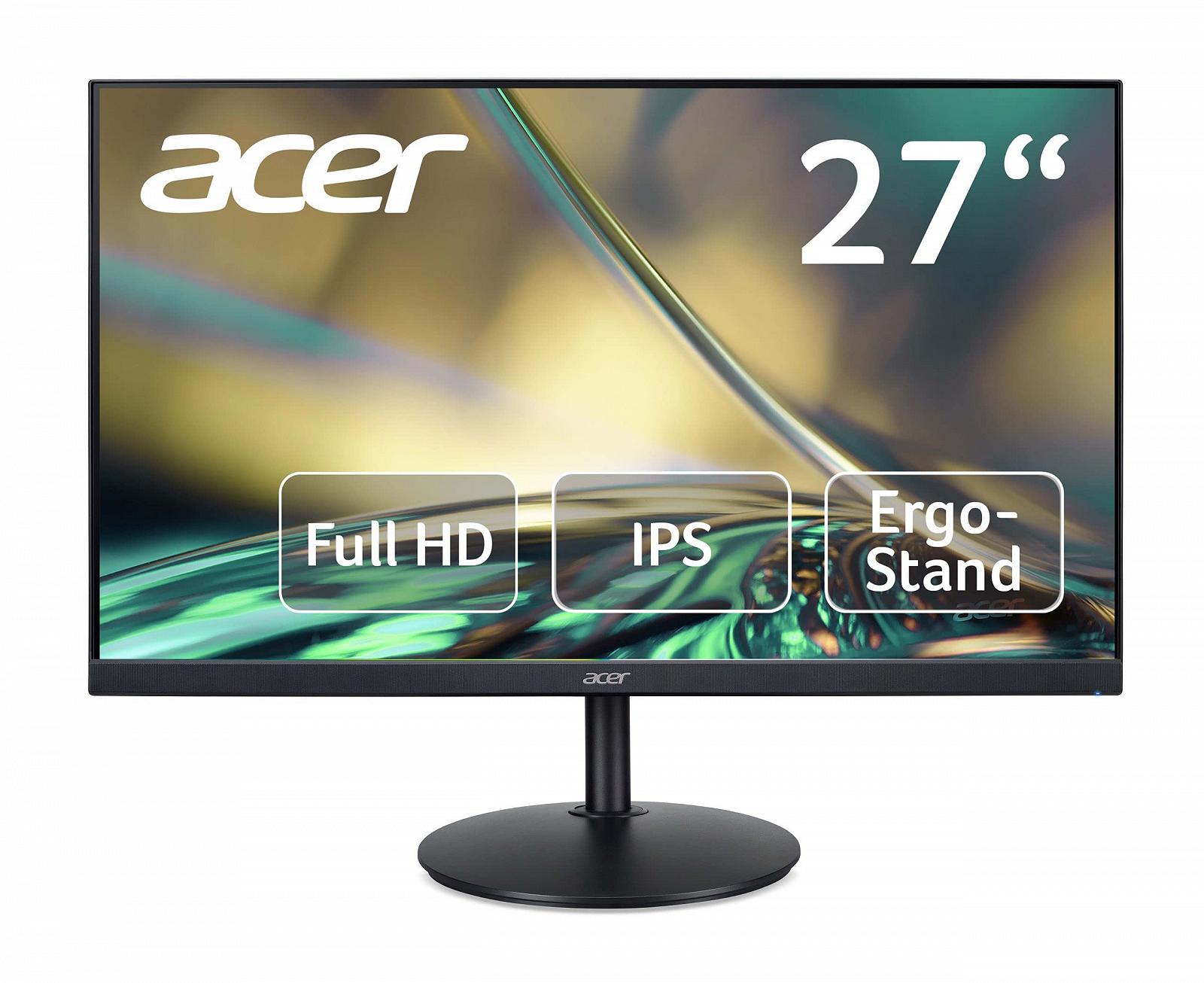 Монитор Acer CB272 27 дюймов (69 см экран) Full HD, 75Hz HDMI/DP, 60Hz VGA, 1ms (VRB), HDMI 1.4, VGA, с регулируемой высотой, вращаемый, HDMI/DP FreeSync, Черный, фото №1