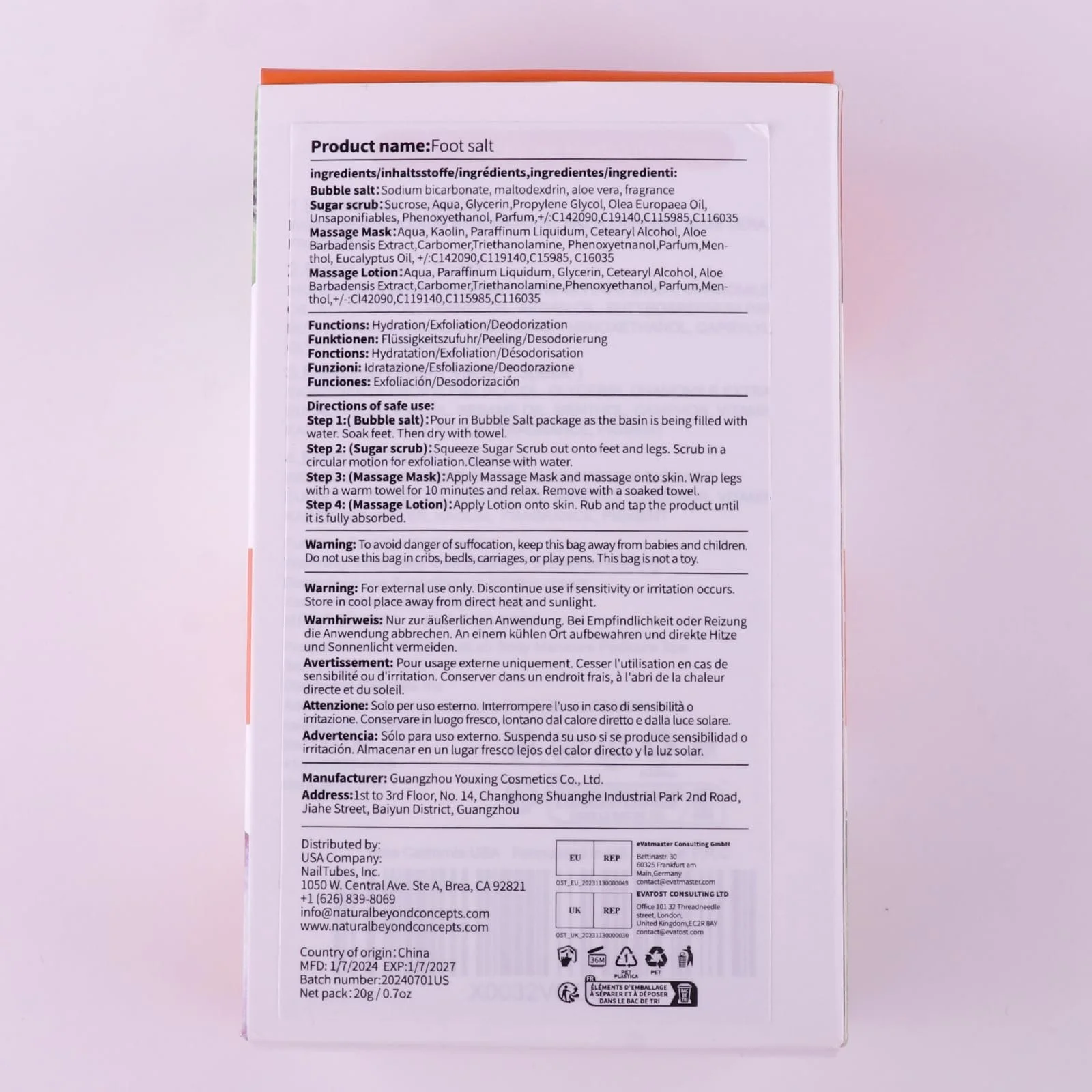 Маска для ніг Foot Mask 4-ступеневий догляд, з ароматом лаванди, набір із 3 шт., фото №9