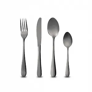Купити Набір столових приборів Bergner 24 предмети нержавіюча сталь глянцева нержавіюча сталь чорний - Фото 1 Набір столових приборів Bergner 24 предмети нержавіюча сталь глянцева нержавіюча сталь чорний - Фото 1