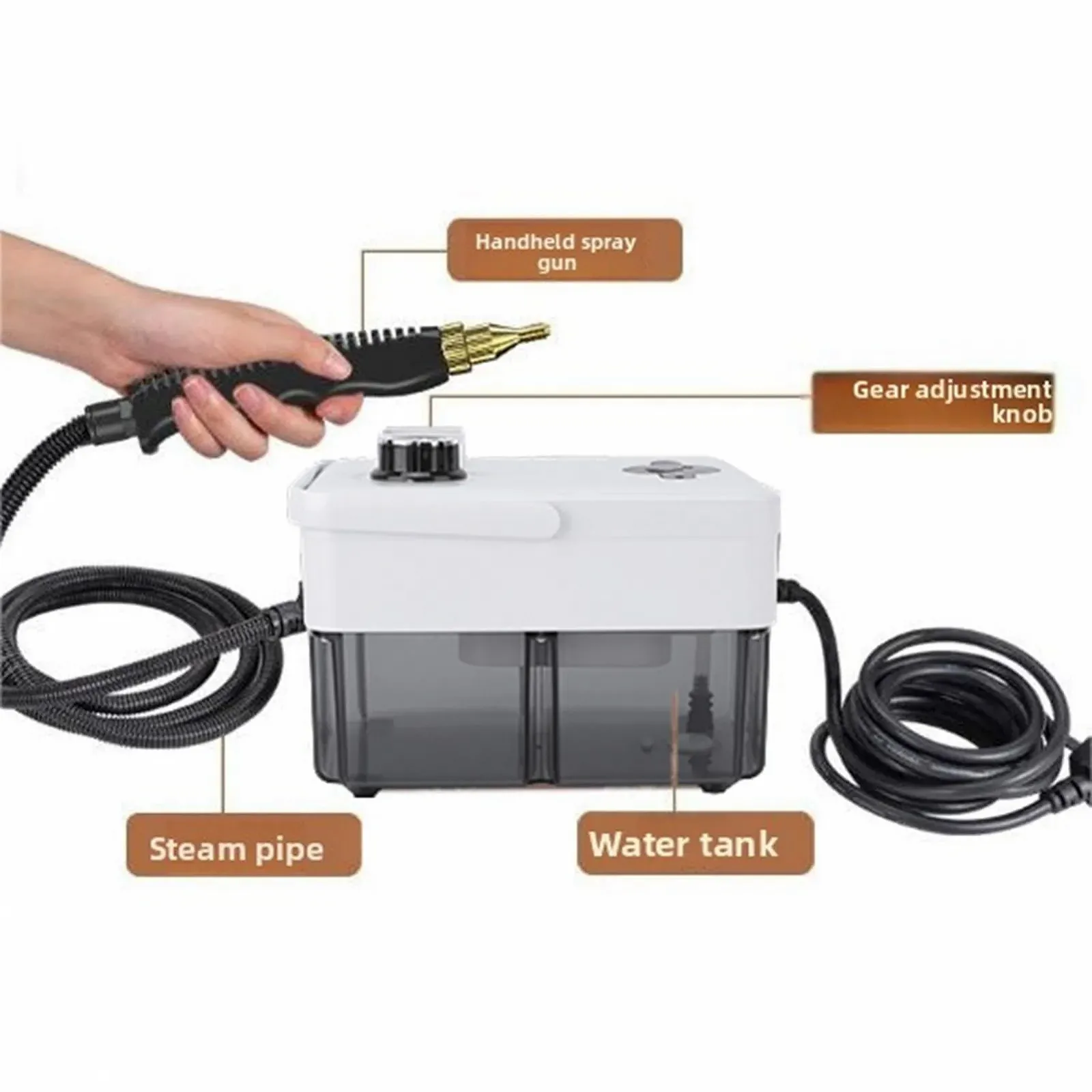 Пароочисник Haofy 1950W 1.68 л 3Bar 120°C, фото №4