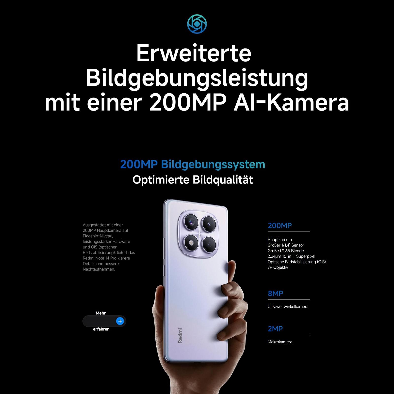 Смартфон Xiaomi Redmi Note 14 Pro 8/256 GB 200 Мп 5500 mAh (Зарядное устройство не входит в комплект) Black, фото №7