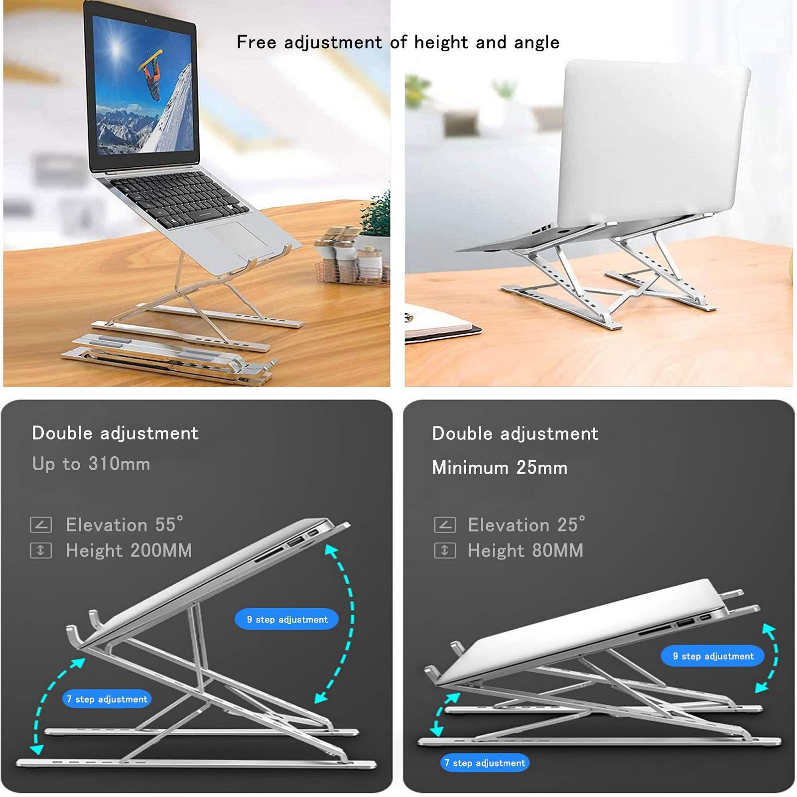 Підставка для ноутбука Dogfish, 9+7 рівнів, регульована по висоті, вентильована алюмінієва, 10-17,3-дюймових, фото №2 Підставка для ноутбука Dogfish, 9+7 рівнів, регульована по висоті, вентильована алюмінієва, 10-17,3-дюймових, фото №2
