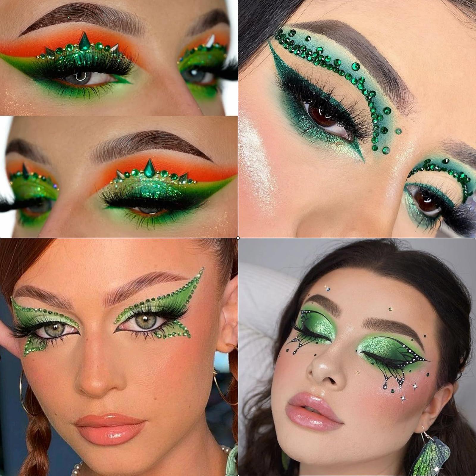 Микс бриллиантов 600 шт + Плоские стразы 2500 шт, 20 стилей, Плоское основание, DIY, Кристаллы для рукоделия, 3D украшения, Набор камней с плоским основанием + Воск-карандаш для подбора страз, Зеленый, фото №5