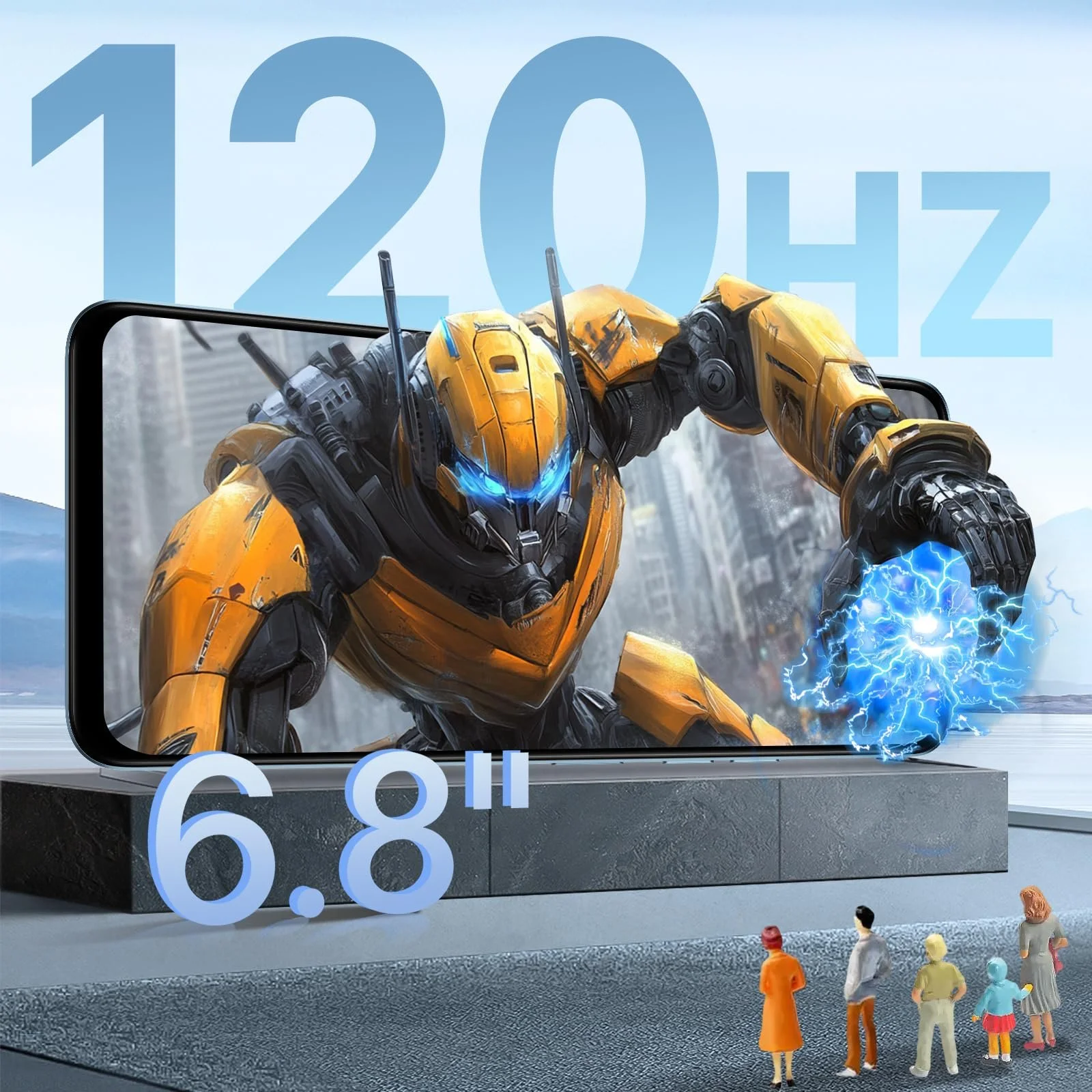 Мобильный телефон UMIDIGI Note 100 5G 6.8 дюймов 120 Гц 16GB + 256GB 50MP + 16MP 5000 мАч Android 14, фото №4