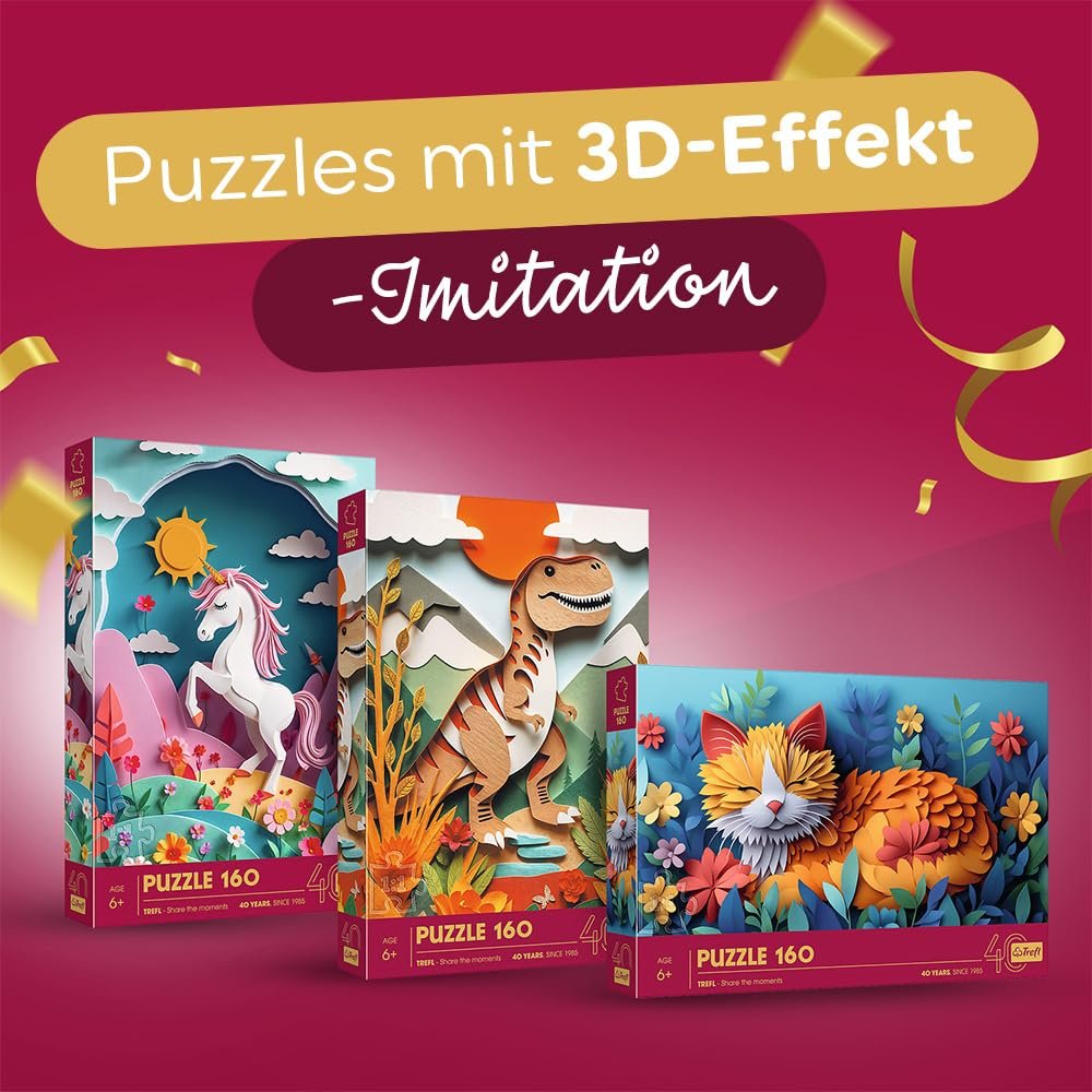 Пазли Trefl 40 Years Trefl Puzzle with 3D Effect Dog 160 елементів, фото №3