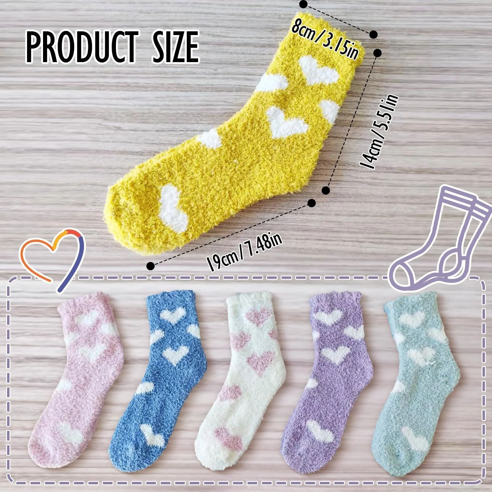 Жіночі шкарпетки з флісу 6 пар, 35-38 розмір, фото №7