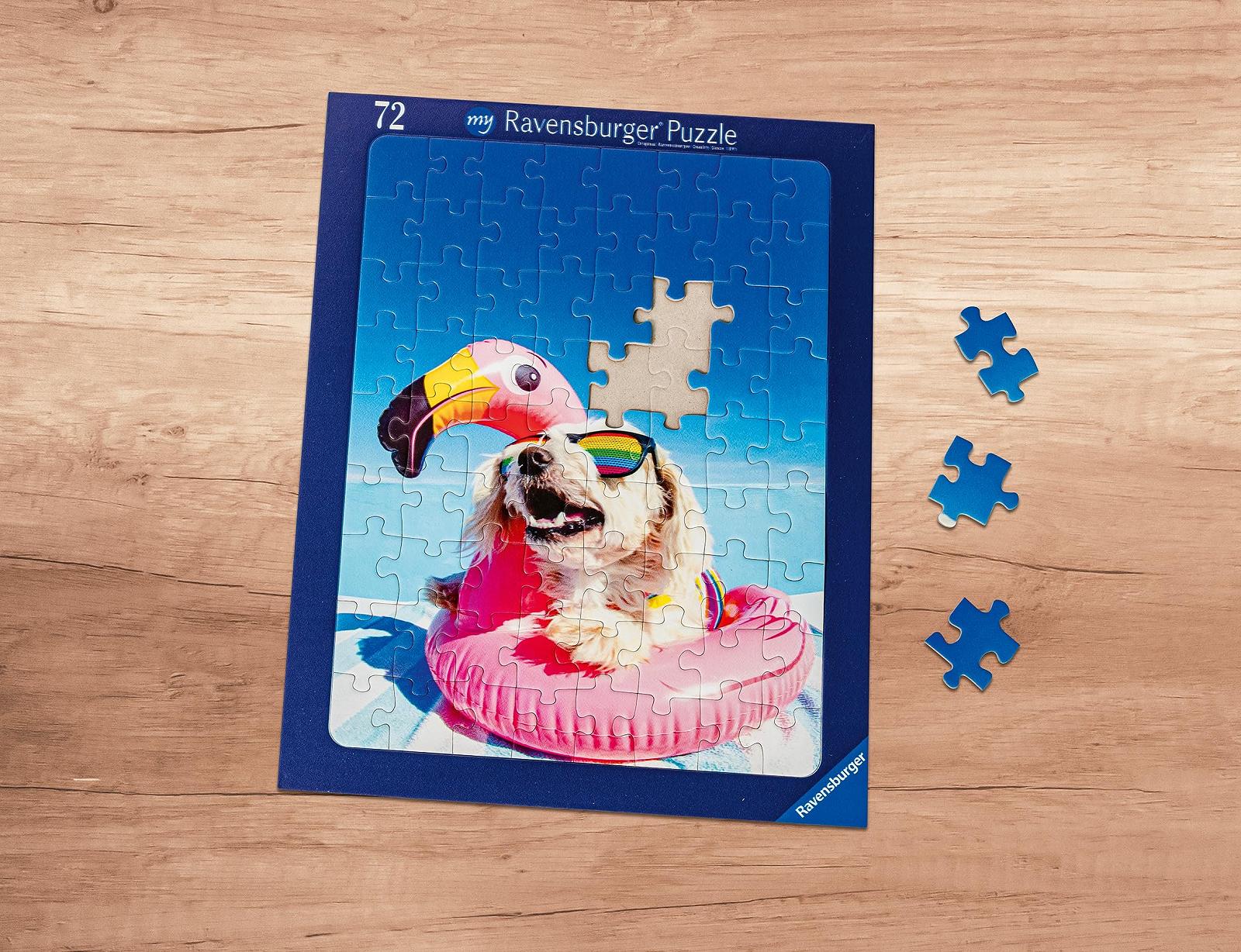 Фотопазл-рамка Ravensburger 72 деталі Темно-синя рамка Портрет, фото №3 Фотопазл-рамка Ravensburger 72 деталі Темно-синя рамка Портрет, фото №3