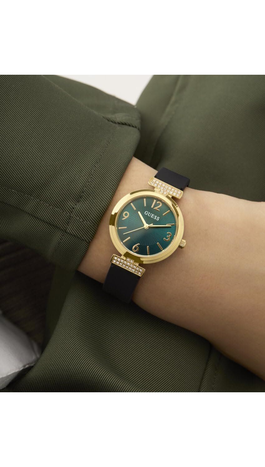 Жіночий годинник Тип GUESS Array 28мм Зелений циферблат Аналоговий GW0912L4, фото №7