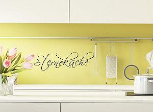 Наклейка на стіну Grandora W768 Кухня Зірки 80 x 25 см Трав'яний зелений synthetic.ua - Фото 1