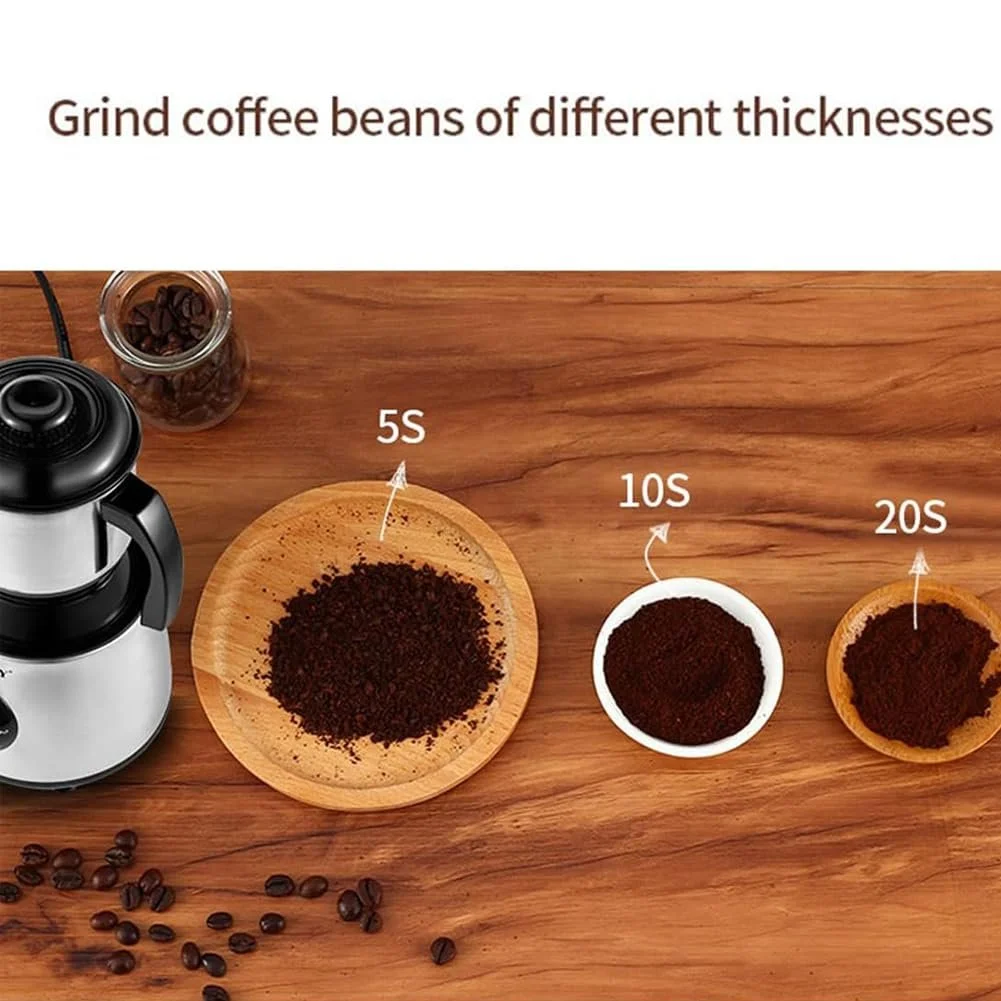 Кавомолка SOKANY 500 Вт, Електрична, Нержавіюча сталь, 2 режими помелу, 300 г, для кавових зерен, трав, горіхів, зерна, фото №5 Кавомолка SOKANY 500 Вт, Електрична, Нержавіюча сталь, 2 режими помелу, 300 г, для кавових зерен, трав, горіхів, зерна, фото №5