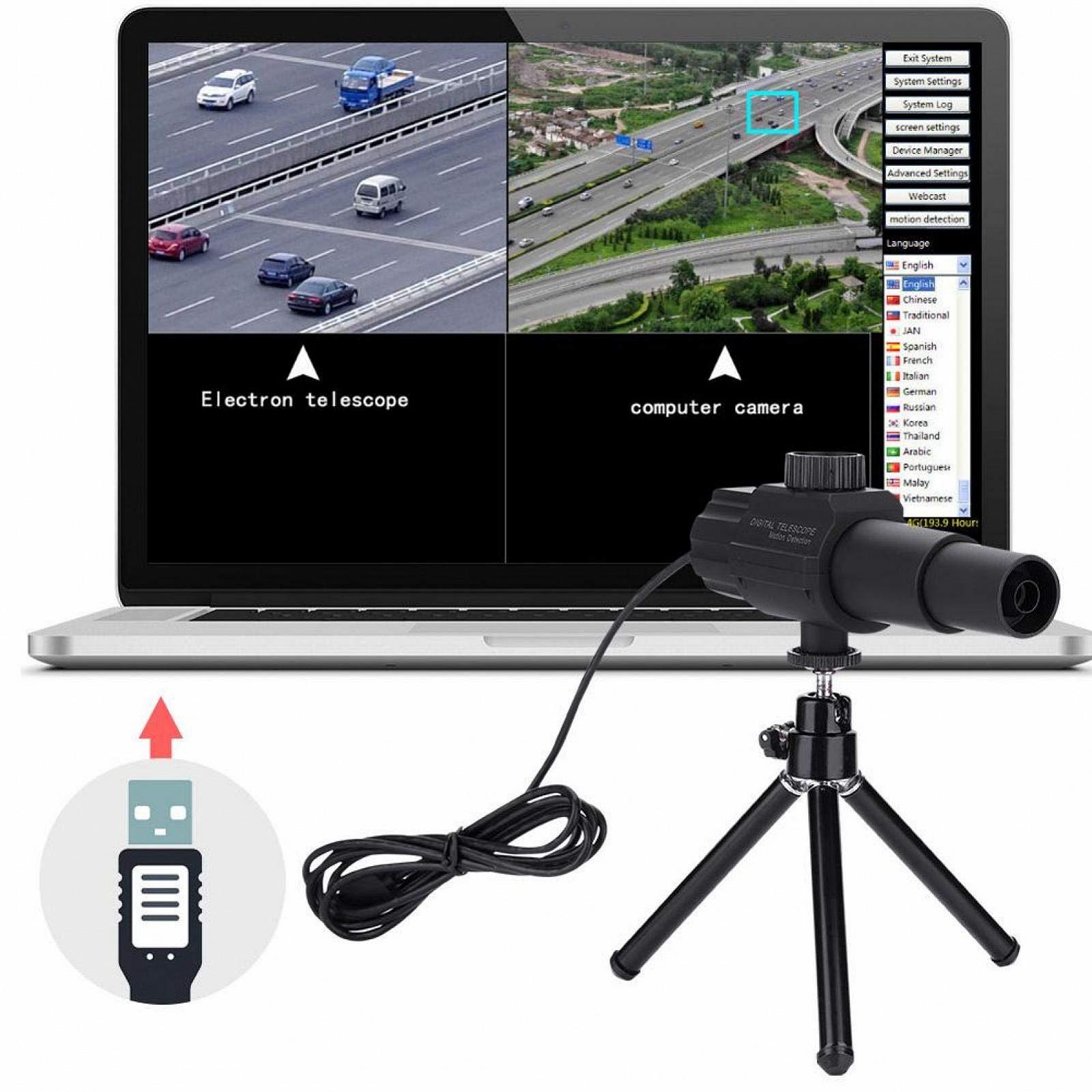 Монокуляр PUSOKEI 2MP Цифровий 70x Zoom Smart USB з детекцією руху з монокуляром з штативом, фото №4