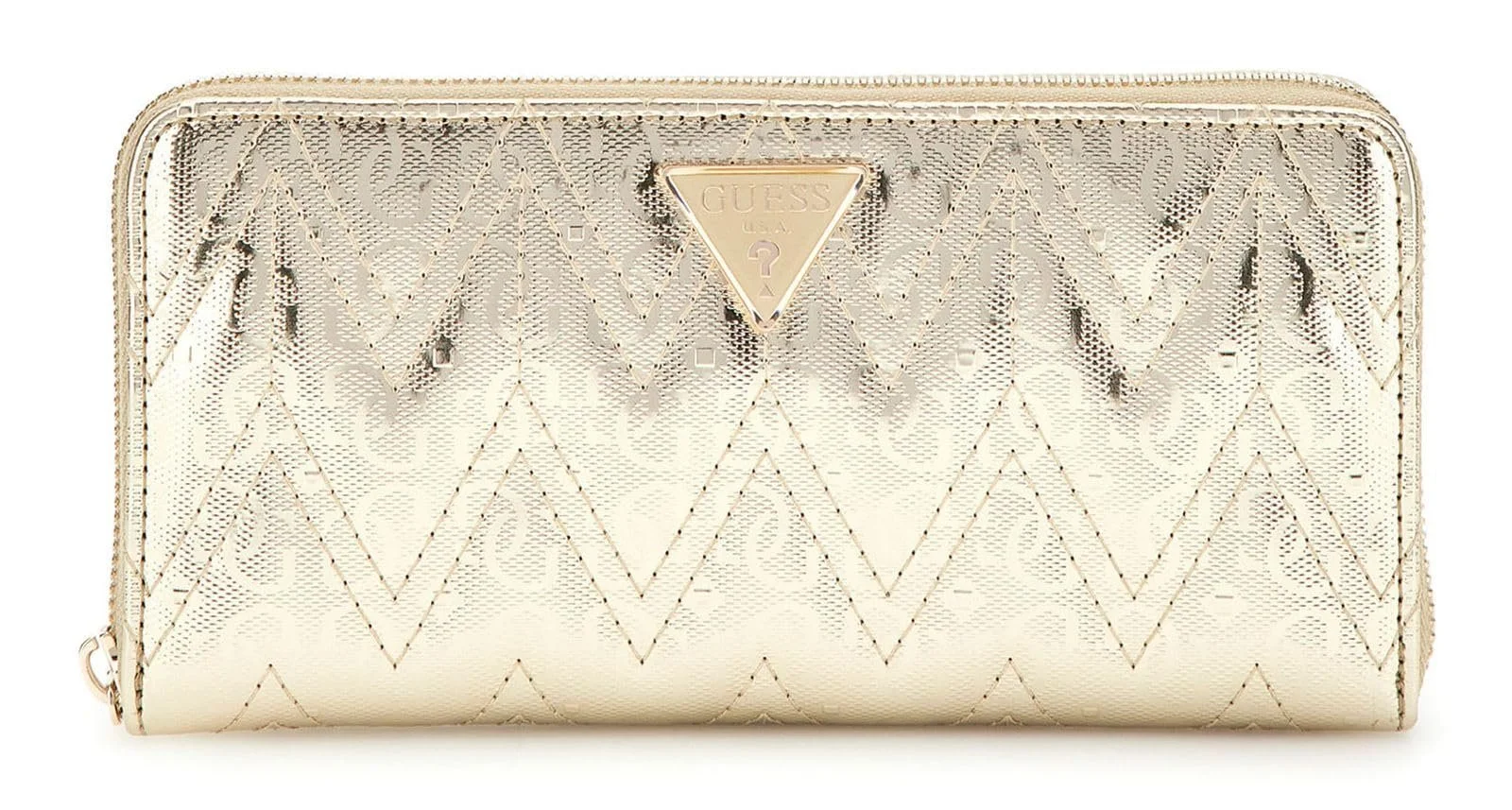 Гаманець GUESS Adelard SLG Large Zip Around Gold, фото №1