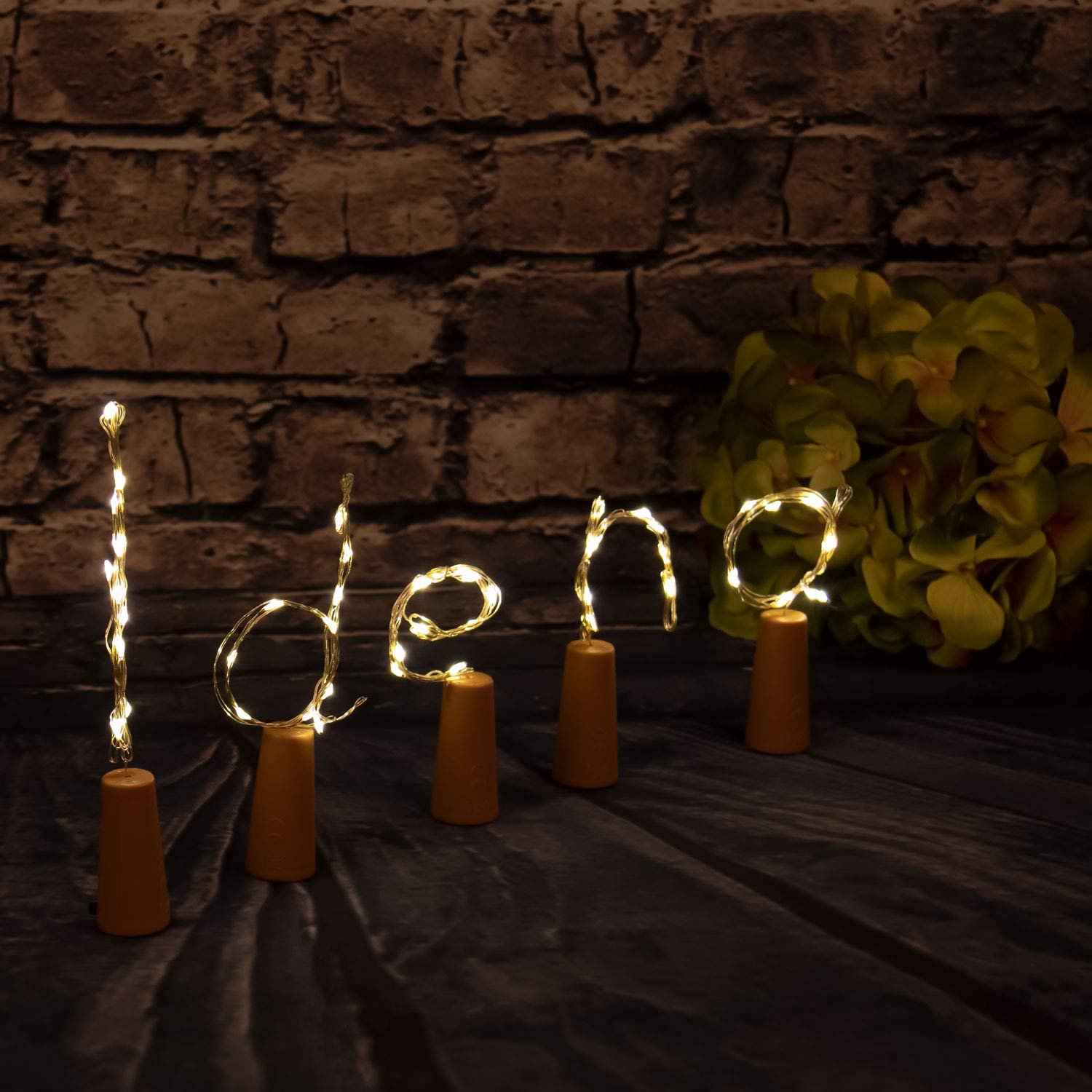 Гірлянда LED Micro IDENA з корком, пластик, зелена, 90 x 1 x 1 см, фото №6