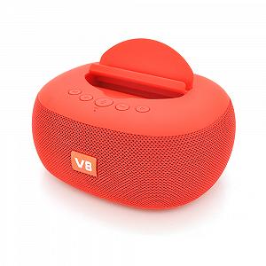 Колонка DV08 Bluetooth 4.1 до 10m 2х5W 4Ω 1200mAh 90dB TF card/USB DC 5V Red - Фото 1
