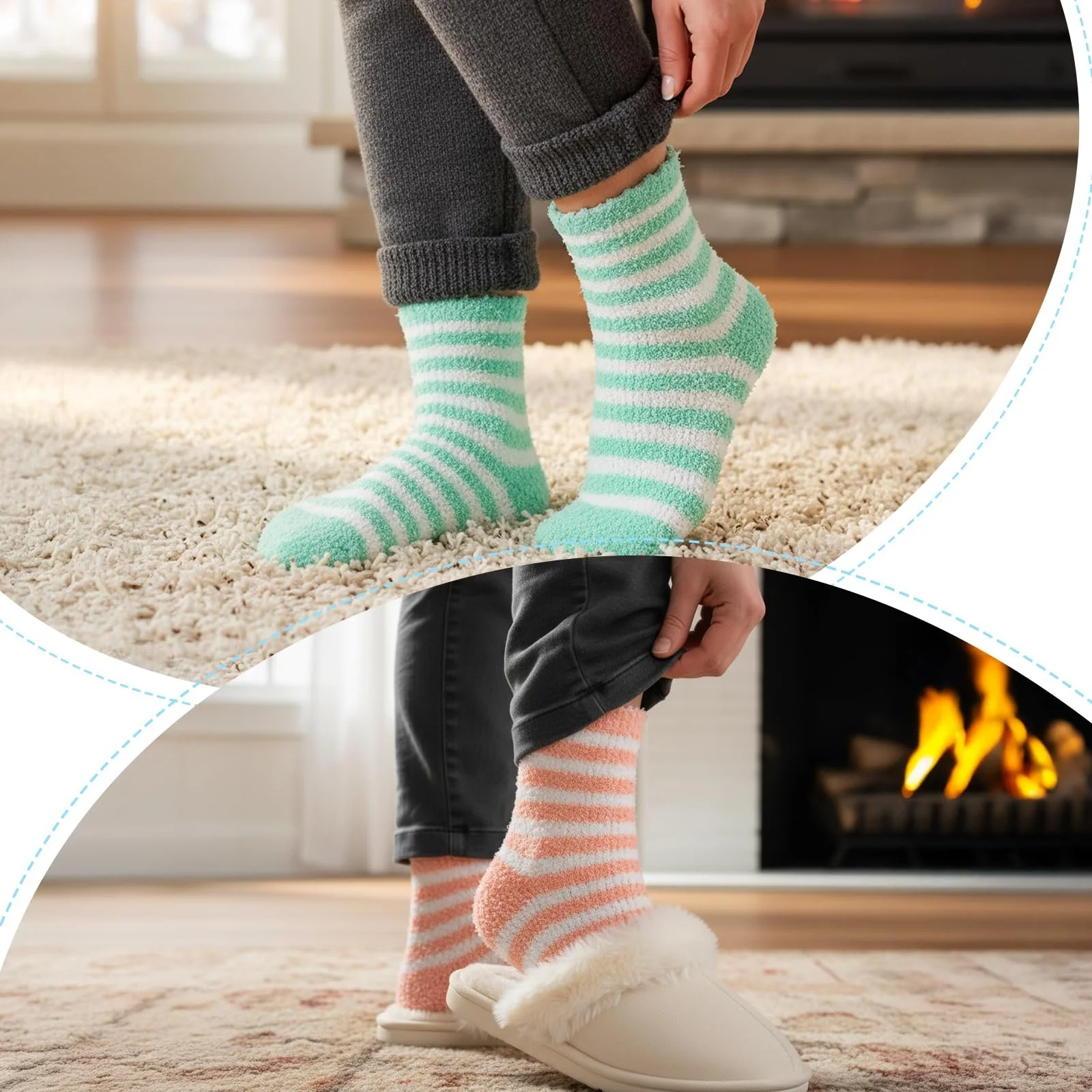 Шкарпетки Жіночі Coral Fleece Пухнасті Шкарпетки, 3 пари, фото №3 Шкарпетки Жіночі Coral Fleece Пухнасті Шкарпетки, 3 пари, фото №3