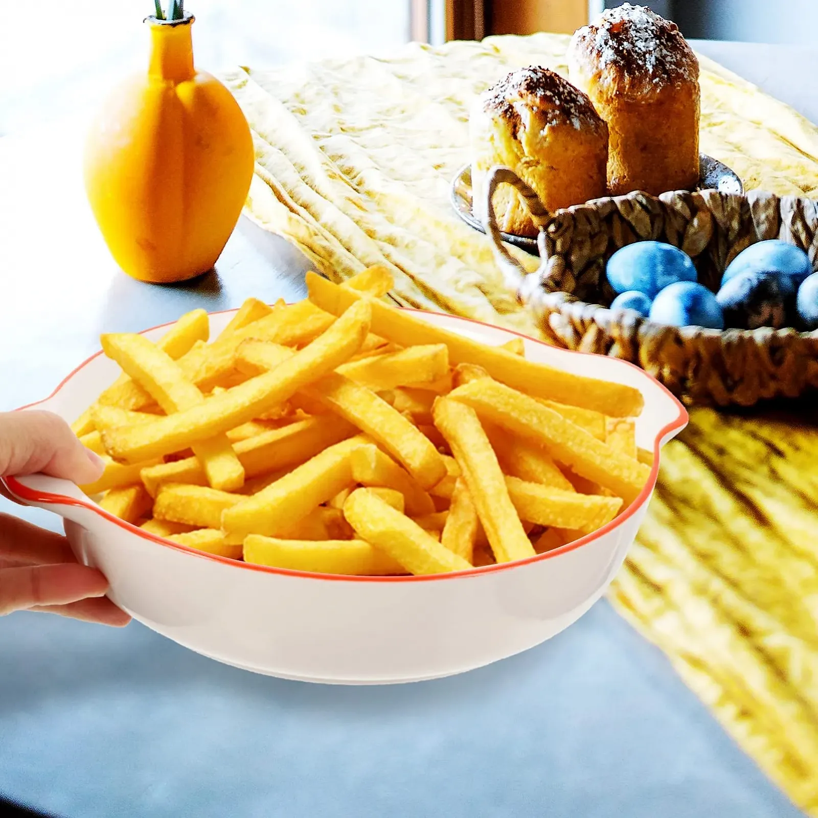 Форма для запікання керамічна кругла з ручками з візерунком, фото №9 Форма для запікання керамічна кругла з ручками з візерунком, фото №9