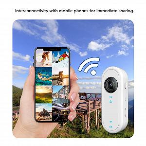Камера Plyisty 2.4G WiFi Vlogging 1080P Hands-Free POV Action Camera Thumb Camera Ice Stabilisation Body Camera для мотоцикла [с белым силиконовым чехлом] synthetic.ua - Фото 1