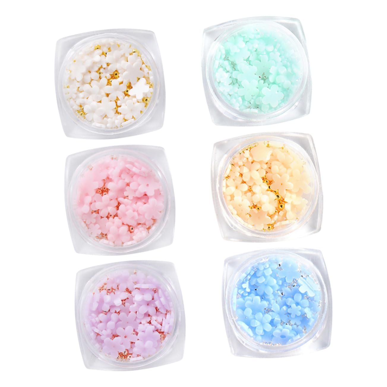 Жемчуг для ногтей Healvian Цветы, меняющие цвет, фото №1