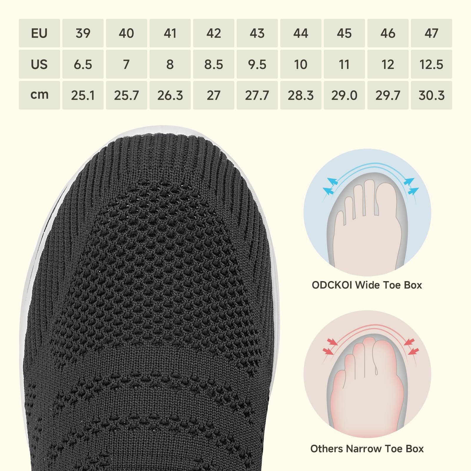 Кросівки ODCKOI Без шнурків Легкі Дихаючі Зручні Сітчасті Повсякденні Спортивні, фото №4