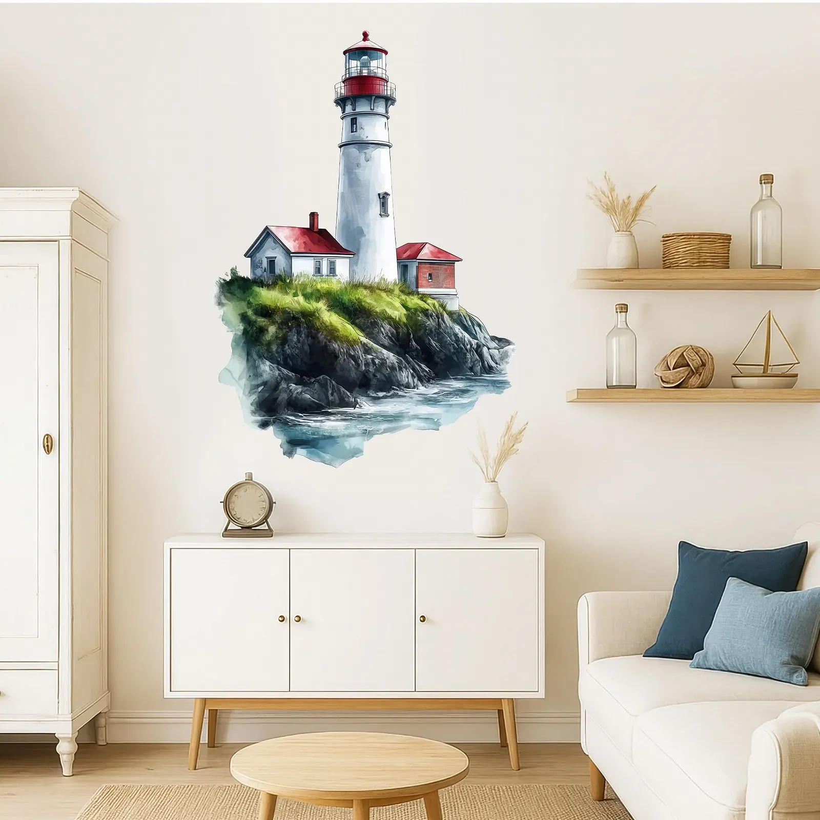 Наклейка на стіну Maritime Lighthouse by the Sea 30 x 43 см, фото №1 Наклейка на стіну Maritime Lighthouse by the Sea 30 x 43 см, фото №1