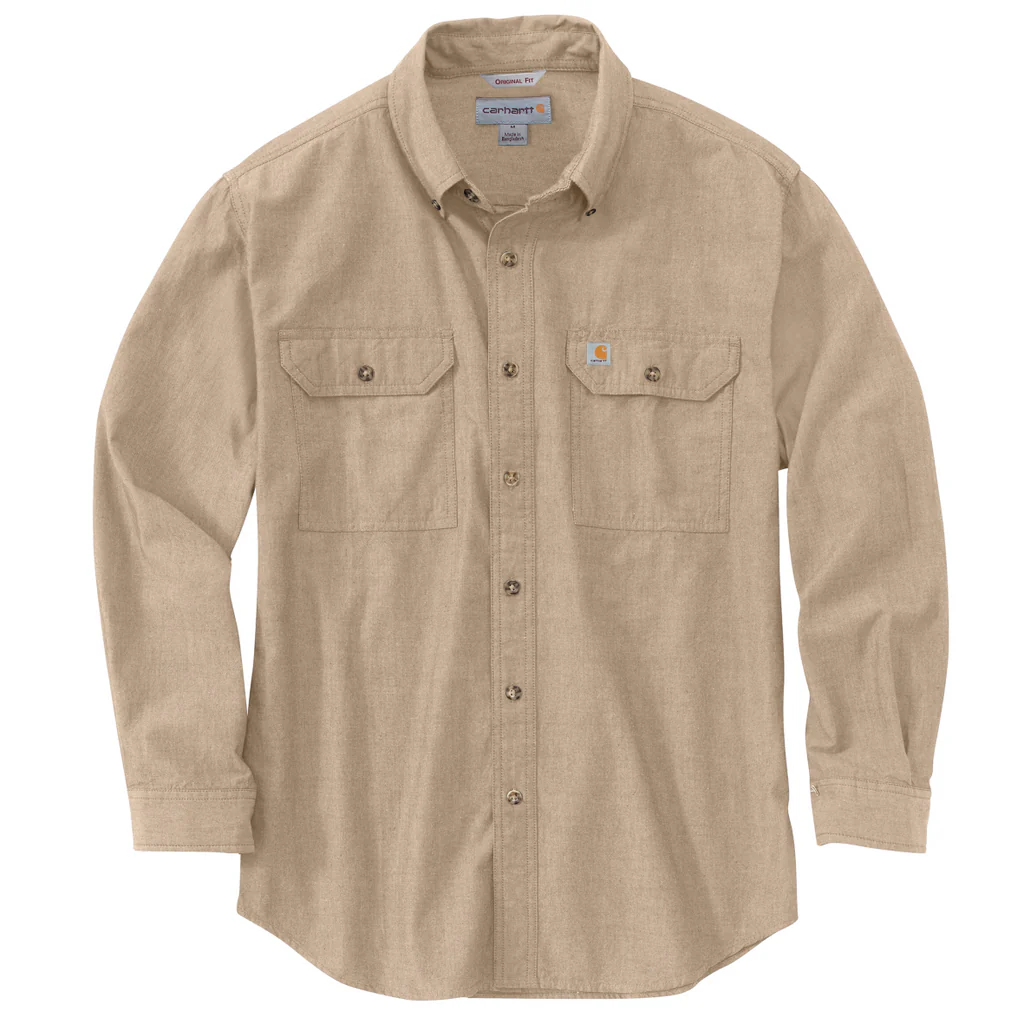 Рубашка Carhartt Loose Fit Chambray Long Sleeve Button Down серый L, фото №1