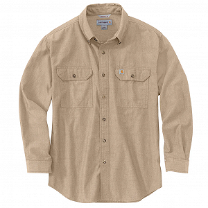 Рубашка Carhartt Loose Fit Chambray Long Sleeve Button Down серый L - Фото 1