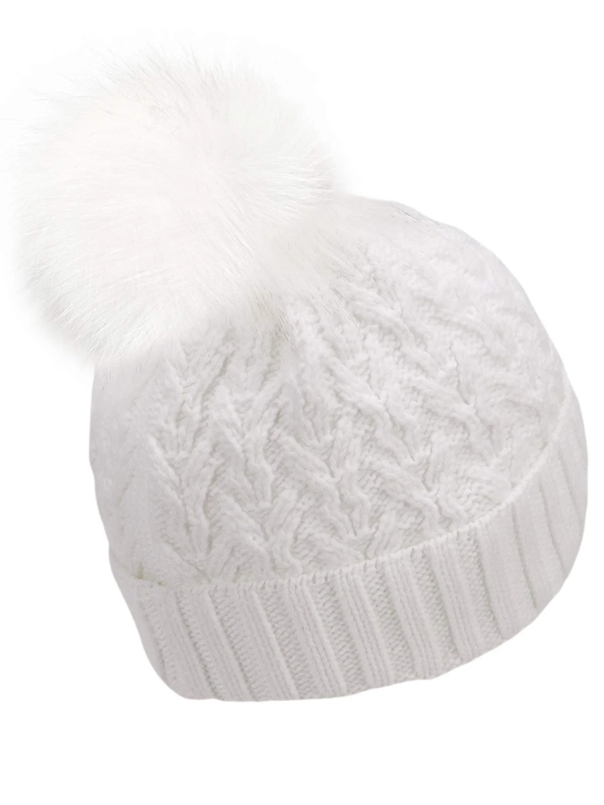 В'язана шапка Marhatter для дівчинки, зимова, з бантом та блискучим камінням, біла, фото №2