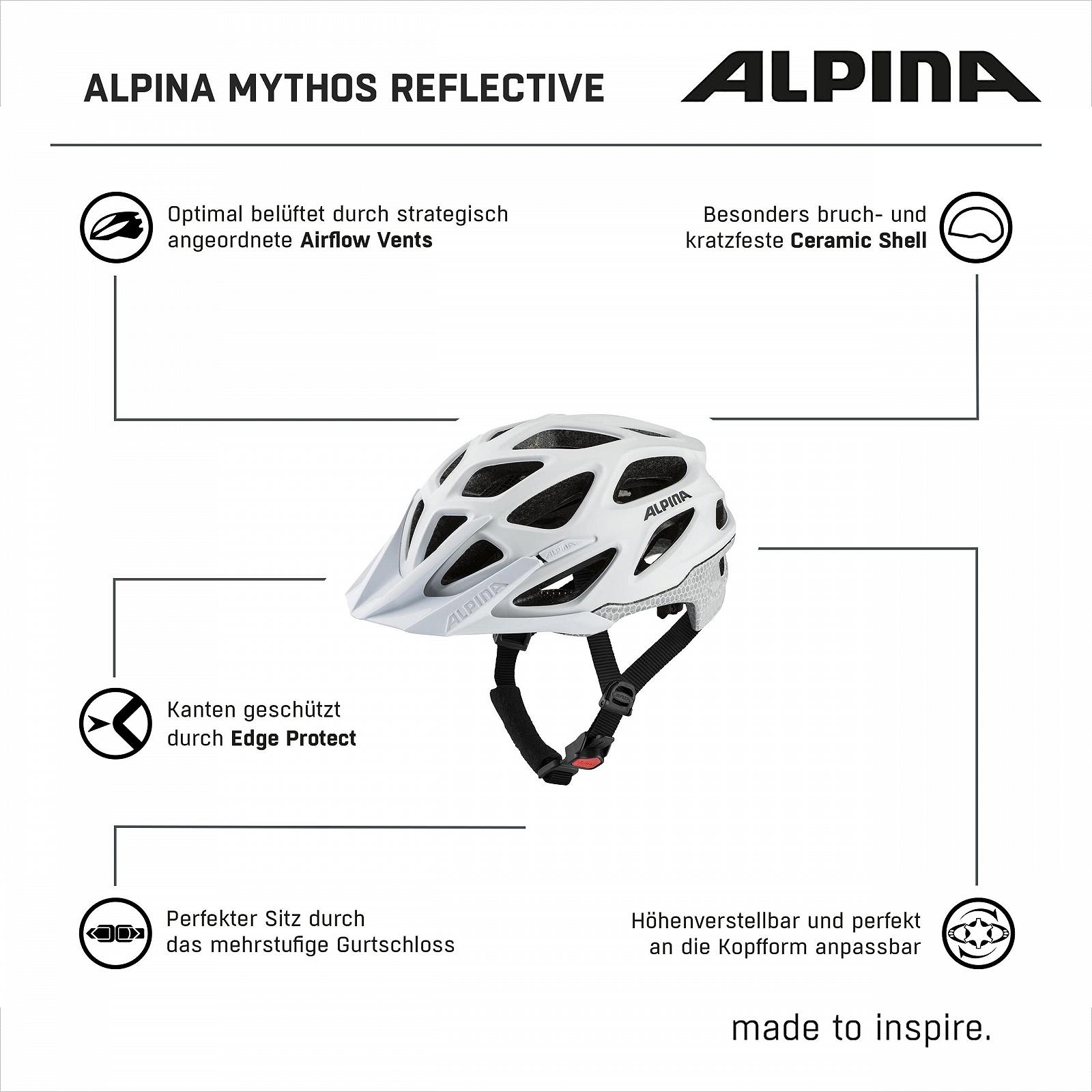 Шолом ALPINA Mythos Reflective Світловідбиваючий, фото №6
