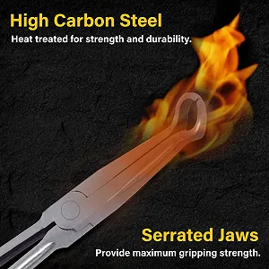 Длинные плоскогубцы SPEEDWOX 27,94 см, плоскогубцы для хомутов, плоскогубцы для снятия колпачков свечей зажигания со смещением 1,5 см, зубчатые губки для узких мест synthetic.ua - Фото 1