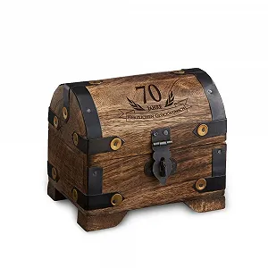 Скриня Casa Vivent 70th Birthday Дерев'яна, з гравіюванням - Фото 1