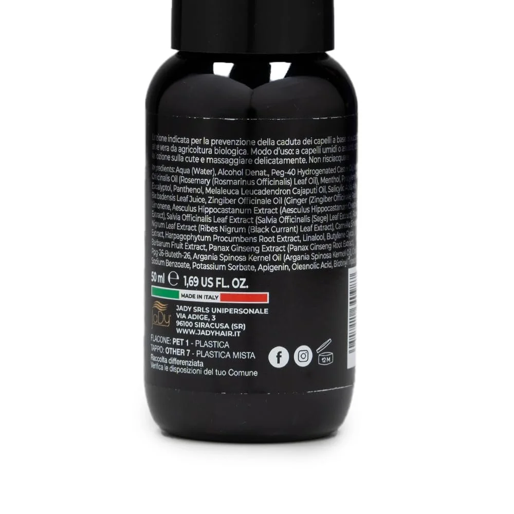 Лосьйон JaDy Energising для догляду за волоссям, Чорний, 50 мл (1 шт. в упаковці), фото №4