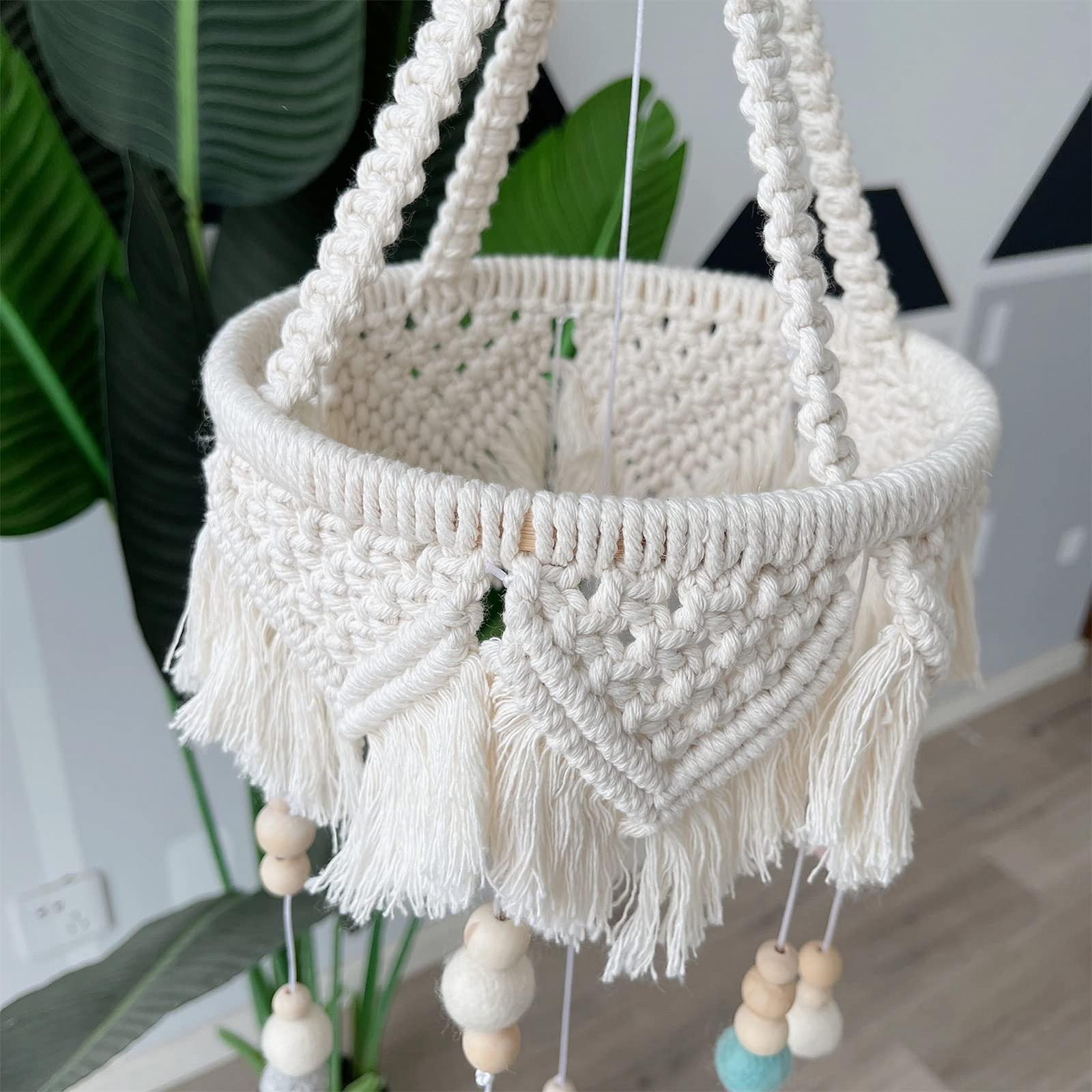 Мобиль детский RAILONCH Rainbow Baby Bed Mobile Деревянный с фетровыми шариками, фото №6