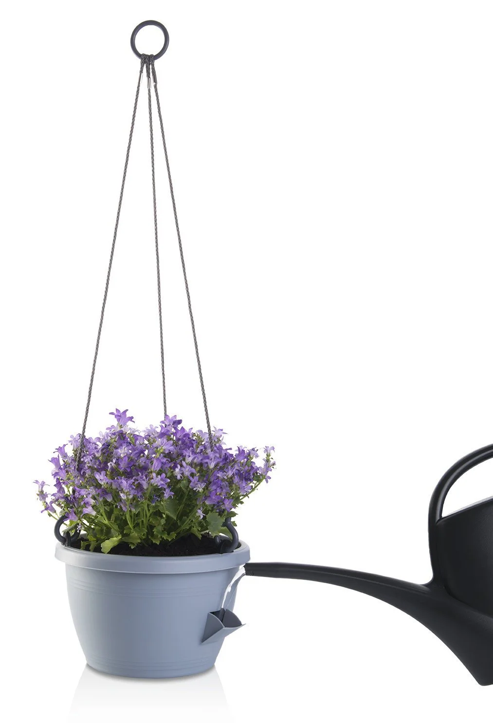 Подвесной цветочный горшок Marina с автополивом 30 см тауп, фото №3