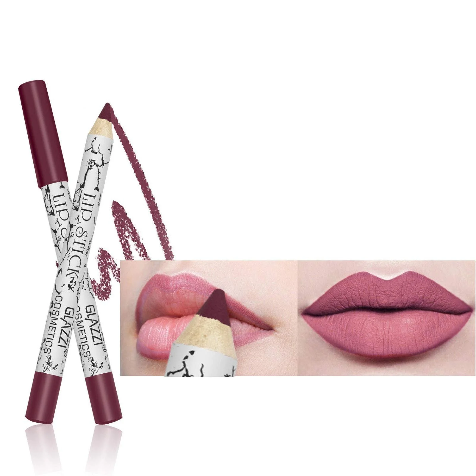 Набір олівців для губ PAOMIAN Матові Водостійкі з поворотним механізмом, фото №6